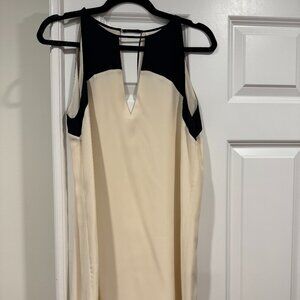 Parker Crosby Black and cream shift sleeveless shift dress